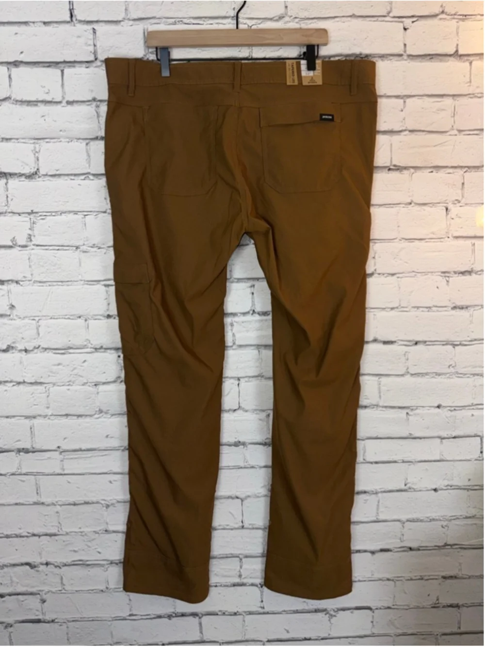 Men's Prana Pants size 42x30 Brown Stretch Zion Slim Cargo Pants Hiking Pants - Picture 12 of 16